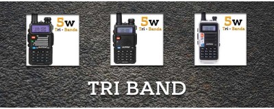 Radio portatili banda tripla Baofeng: comunicazione su 3 bande UHF/VHF.