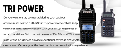 Walkie Talkie Tripower: potente comunicazione a lunga distanza.