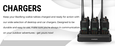 Chargers for walkie talkies. Keep your radios always charged