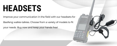 Hoofdtelefoons voor Baofeng walkie talkies.